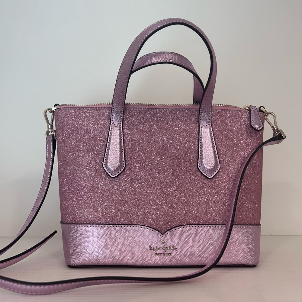 Kate Spade Lola Purple Glitter Bag